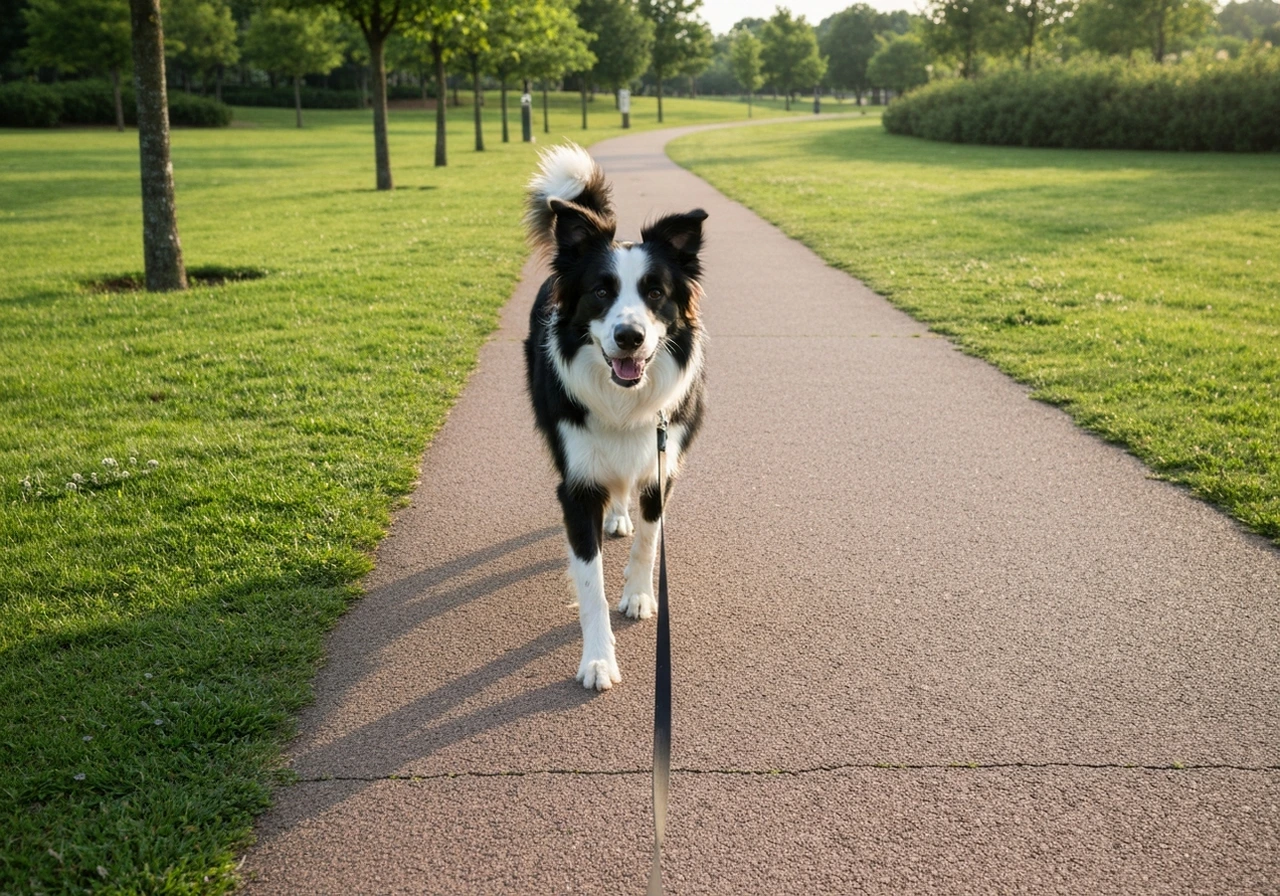 Border Collie enjoying outdoors