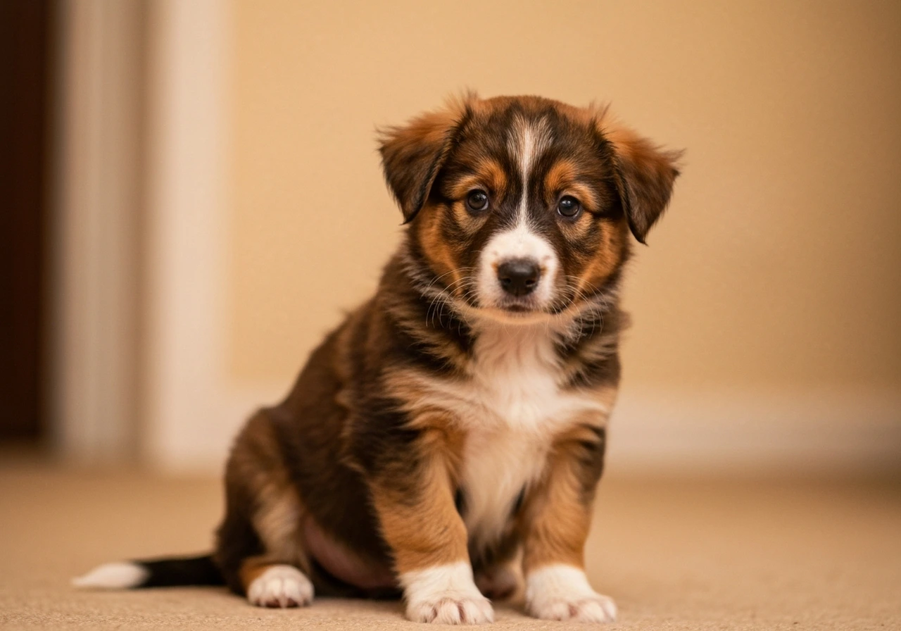 Border Collie puppy playing